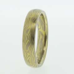 18k white and 18k yellow gold mokume gane full court band.  Please go to online shop for prices.
