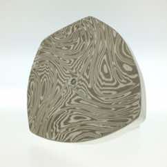 Extra Large Torsion Ring in 18k white gold and silver with diamond detail.  POA. 