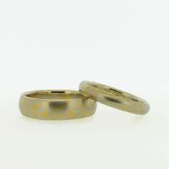 Platinum and 22k yellow gold mokume gane full court bands.  Please go to online shop for prices.